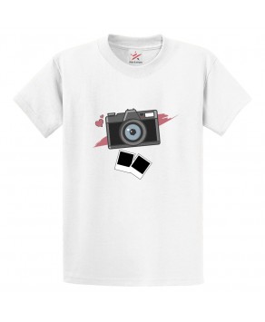 Camera With Pictures Classic Unisex Kids and Adults T-Shirt For Photographers